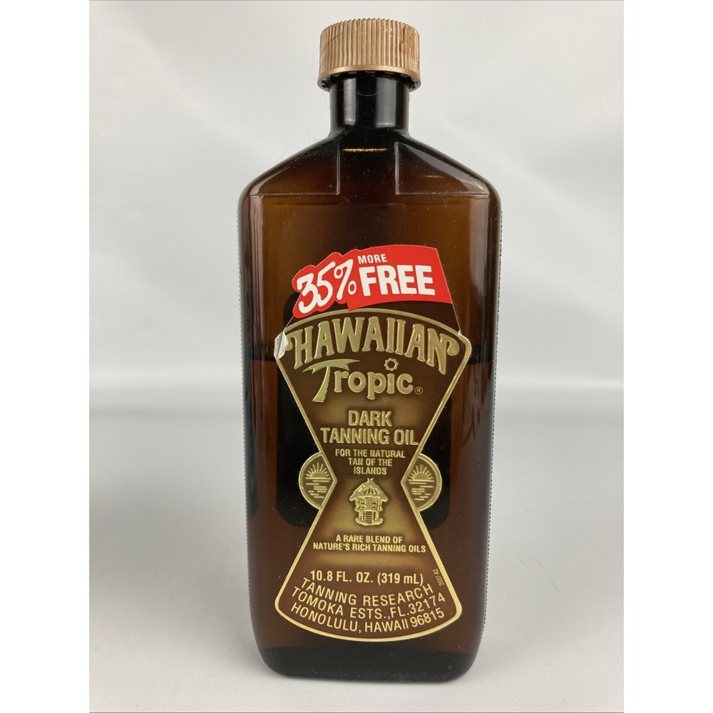 Vintage Hawaiian Tropic Dark Tanning Oil 10.8 Fl Oz Original Formula READ